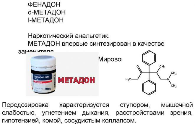Метадон – наркотический анальгетик